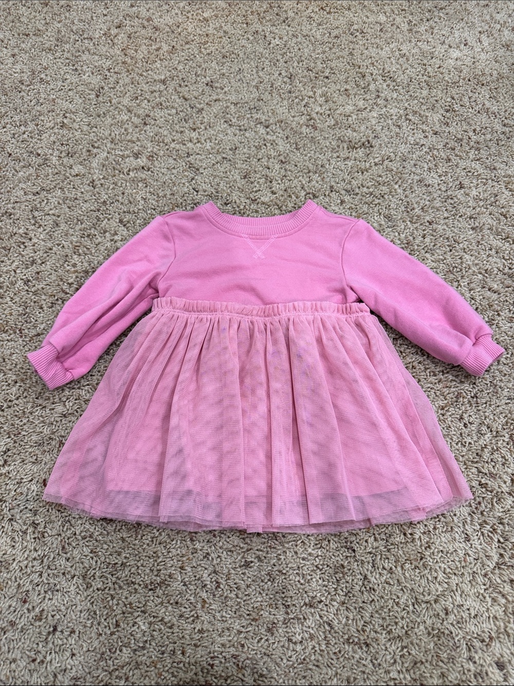 cloud island Pink Tulle Sweater Dress